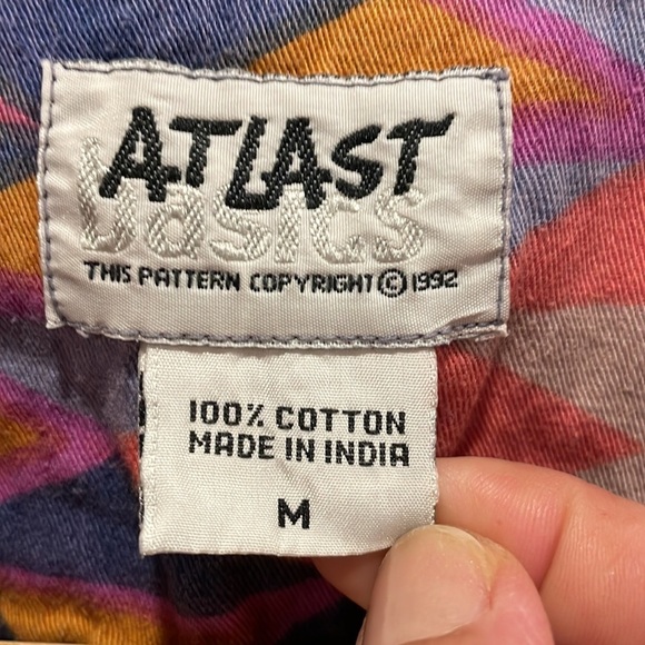 Vintage 90’s Button Down Shirt Aztec Print - Picture 6 of 13